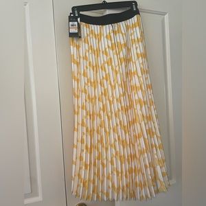 Karl Lagerfeld Paris Women’s Abstract Print Midi Pleated Skirt